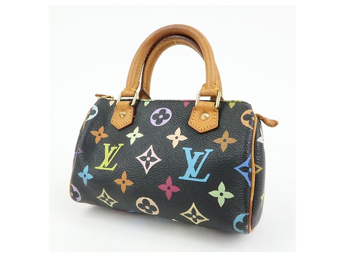 Louis Vuitton Monogram Multicolor Mini Speedy Mini Bag Noir M92644 - vista 3