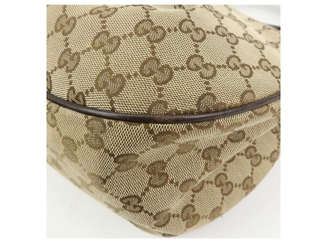 Borsa a tracolla GUCCI Sukey Interlocking G GG Canvas Beige Brown 232955 - vista 13