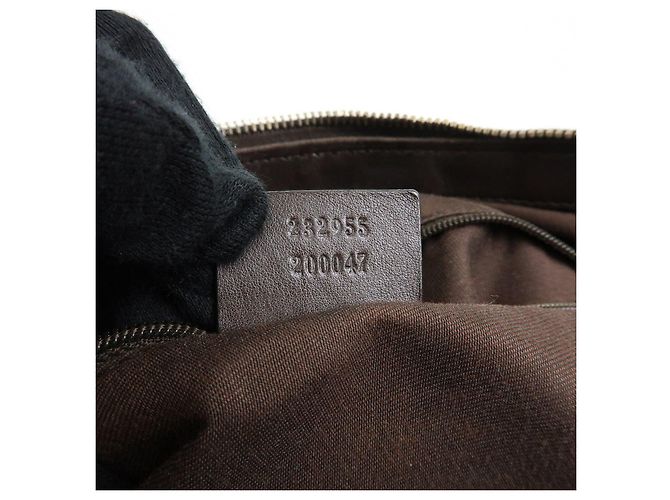 Borsa a tracolla GUCCI Sukey Interlocking G GG Canvas Beige Brown 232955 - vista 24