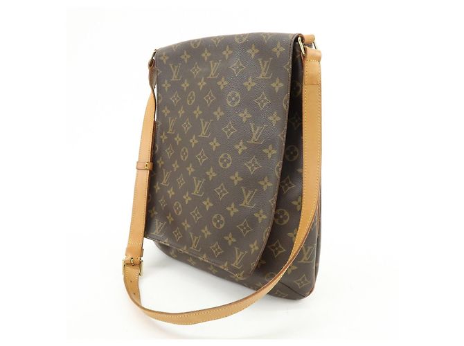 Borsa a tracolla Louis Vuitton Monogram Musette Marrone M51256 - vista 3
