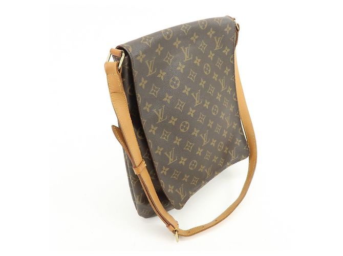 Borsa a tracolla Louis Vuitton Monogram Musette Marrone M51256 - vista 4