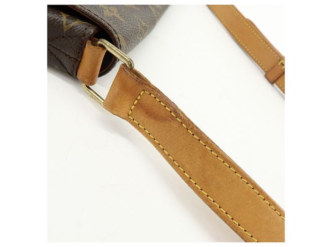 Borsa a tracolla Louis Vuitton Monogram Musette Marrone M51256 - vista 9