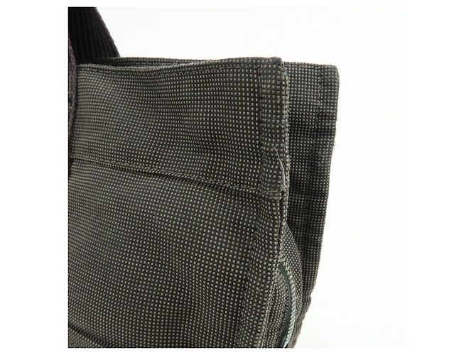 Hermès HERMES Her Line MM Handtasche Tote Bag aus Canvas Grau Schwarz - Ansicht 14