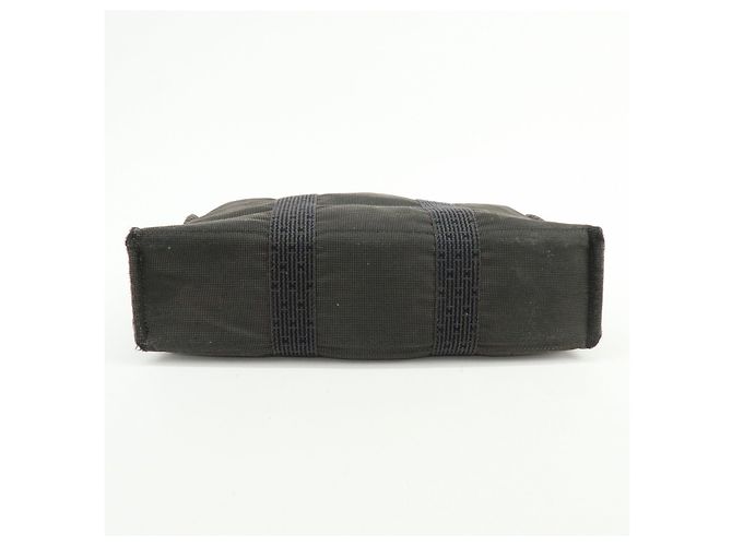 Hermès HERMES Her Line MM Handtasche Tote Bag aus Canvas Grau Schwarz - Ansicht 5