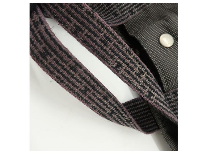 Hermès HERMES Her Line MM Handtasche Tote Bag aus Canvas Grau Schwarz - Ansicht 7