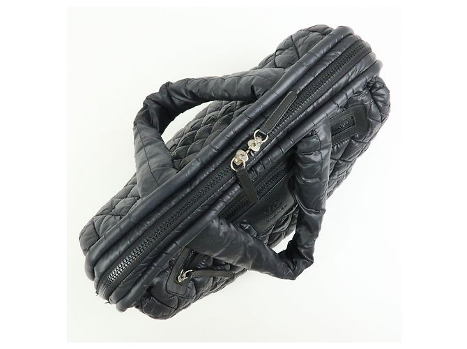 Borsa a mano Boston CHANEL COCO COCOON in nylon e pelle Nera A47205 - vista 10