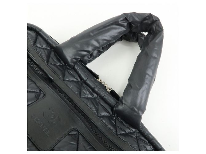 Borsa a mano Boston CHANEL COCO COCOON in nylon e pelle Nera A47205 - vista 5