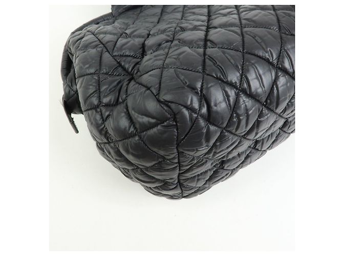Borsa a mano Boston CHANEL COCO COCOON in nylon e pelle Nera A47205 - vista 7
