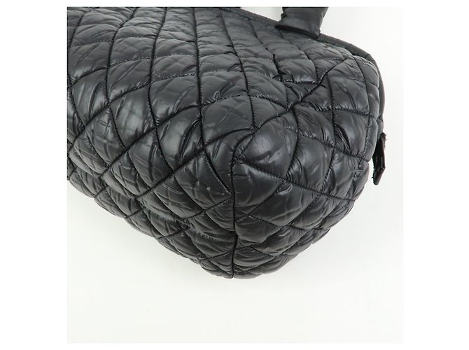 Borsa a mano Boston CHANEL COCO COCOON in nylon e pelle Nera A47205 - vista 8