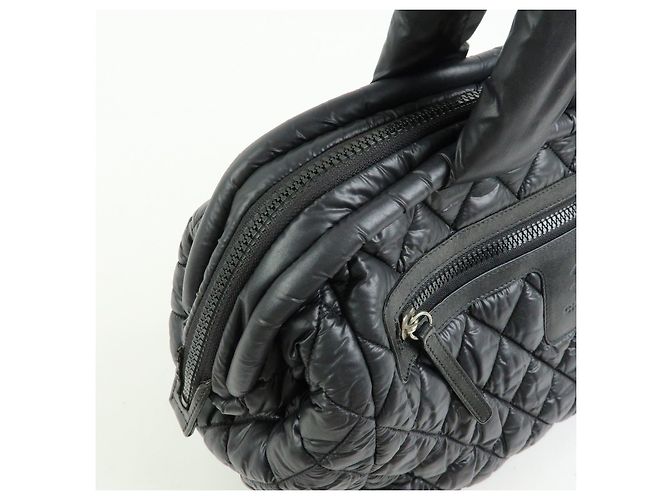 Borsa a mano Boston CHANEL COCO COCOON in nylon e pelle Nera A47205 - vista 9