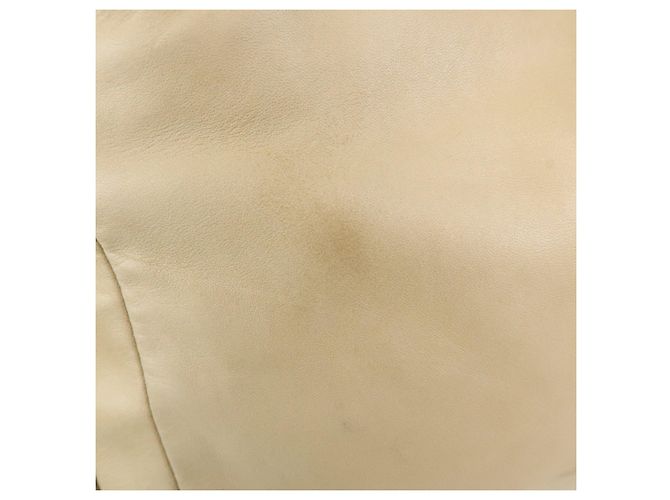 Borsa a tracolla e a mano CHANEL COCO Mark in pelle d'agnello con catena, Beige - vista 13