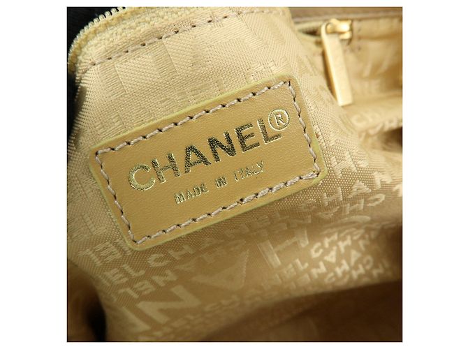 Borsa a tracolla e a mano CHANEL COCO Mark in pelle d'agnello con catena, Beige - vista 19