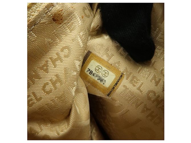 Borsa a tracolla e a mano CHANEL COCO Mark in pelle d'agnello con catena, Beige - vista 22