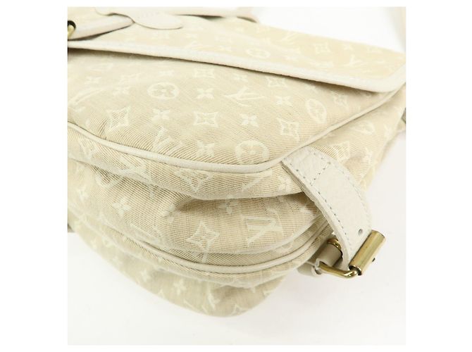 Borsa a tracolla Louis Vuitton Monogram Mini Lin Saumur 30 Dune M95314 - vista 13