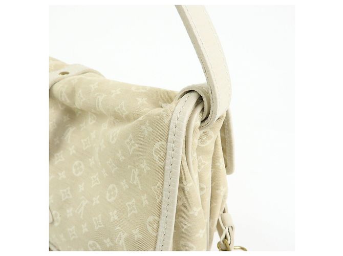 Borsa a tracolla Louis Vuitton Monogram Mini Lin Saumur 30 Dune M95314 - vista 14