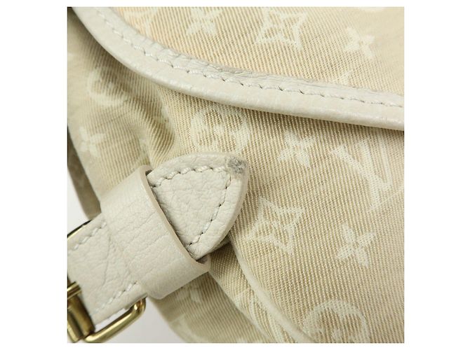 Borsa a tracolla Louis Vuitton Monogram Mini Lin Saumur 30 Dune M95314 - vista 17