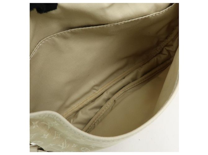 Borsa a tracolla Louis Vuitton Monogram Mini Lin Saumur 30 Dune M95314 - vista 21