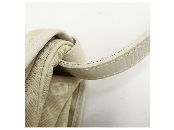 Borsa a tracolla Louis Vuitton Monogram Mini Lin Saumur 30 Dune M95314 - vista 7
