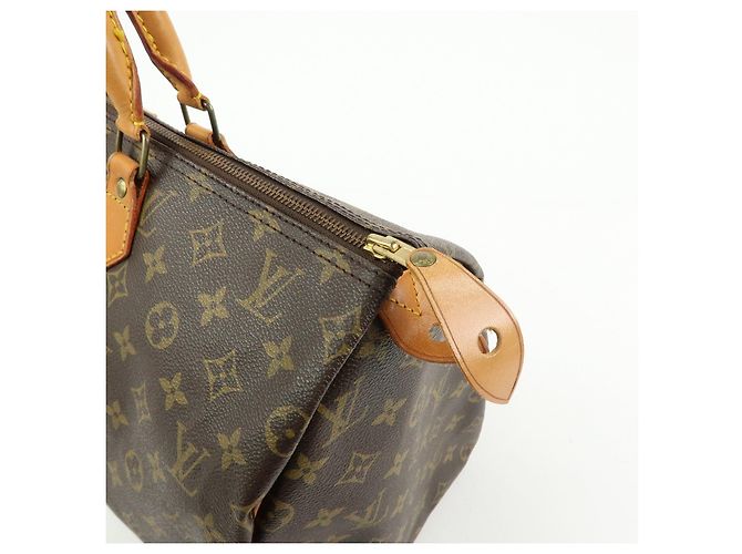Louis Vuitton Monogram Speedy 40 Borsa a Mano Boston Bag Brown M41522 - vista 17