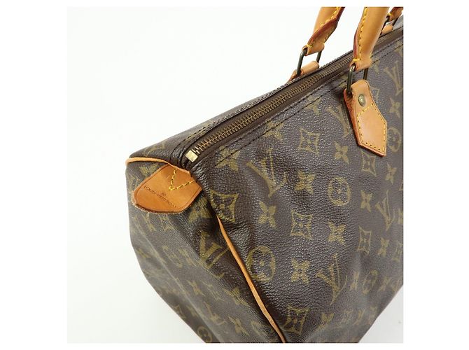 Louis Vuitton Monogram Speedy 40 Borsa a Mano Boston Bag Brown M41522 - vista 18