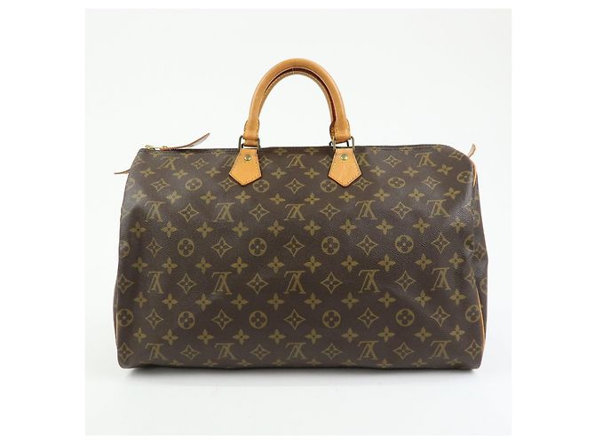 Louis Vuitton Monogram Speedy 40 Borsa a Mano Boston Bag Brown M41522 - vista 2
