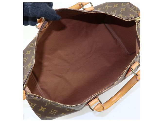 Louis Vuitton Monogram Speedy 40 Borsa a Mano Boston Bag Brown M41522 - vista 21