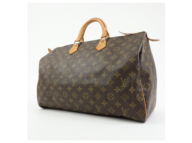 Louis Vuitton Monogram Speedy 40 Borsa a Mano Boston Bag Brown M41522 - vista 3