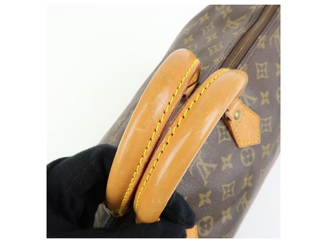 Louis Vuitton Monogram Speedy 40 Borsa a Mano Boston Bag Brown M41522 - vista 7