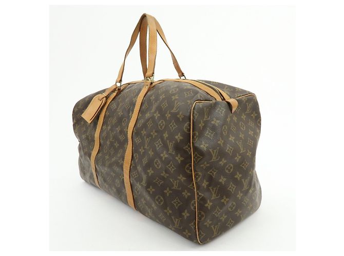 Louis Vuitton Monogram Sac Souple 55 Boston Bag Brown M41622 - vista 3