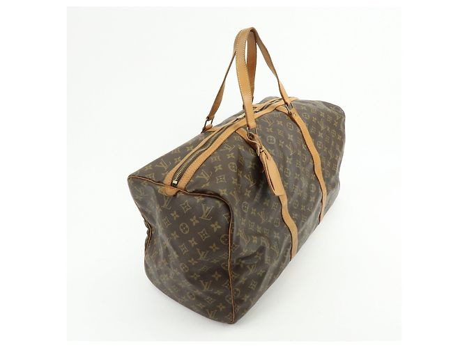 Louis Vuitton Monogram Sac Souple 55 Boston Bag Brown M41622 - vista 4