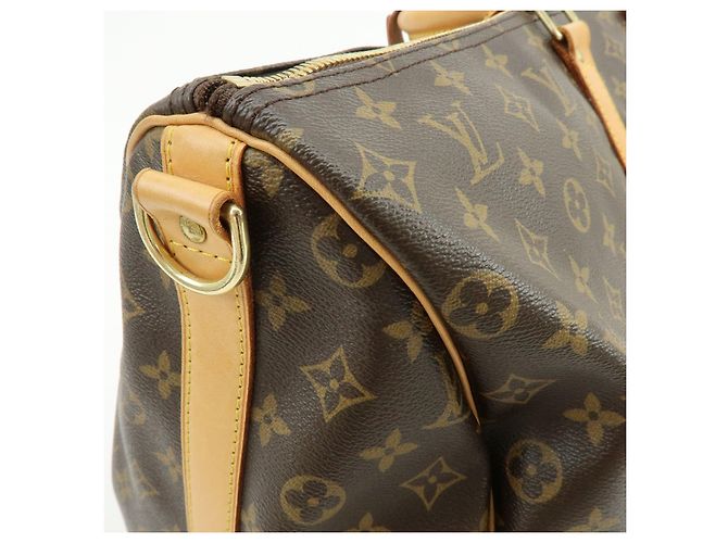 Louis Vuitton Monogram Keep All Bandouliere 50 Borsa Boston Marrone M41416 - vista 15
