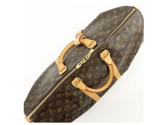 Louis Vuitton Monogram Keep All Bandouliere 50 Borsa Boston Marrone M41416 - vista 20
