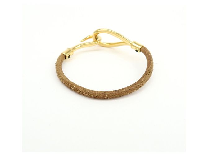 Hermès Bracciale in pelle HERMES Jumbo Choker Marrone Oro - vista 2