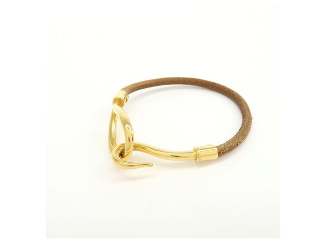 Hermès Bracciale in pelle HERMES Jumbo Choker Marrone Oro - vista 3