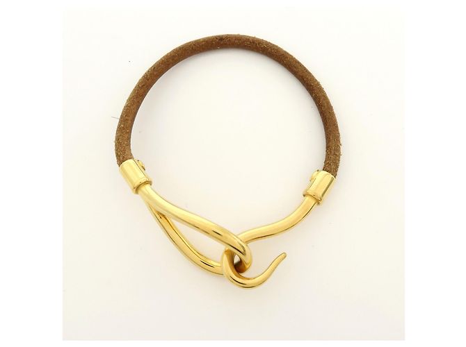 Hermès Bracciale in pelle HERMES Jumbo Choker Marrone Oro - vista 5