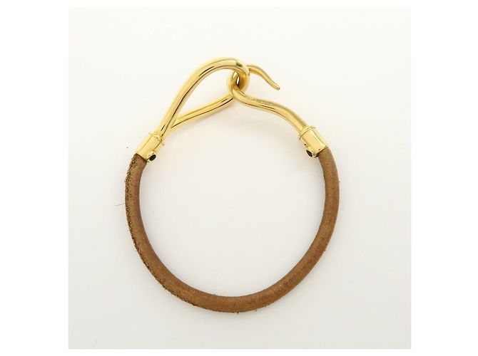 Hermès Bracciale in pelle HERMES Jumbo Choker Marrone Oro - vista 6