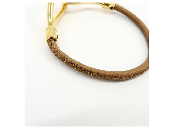 Hermès Bracciale in pelle HERMES Jumbo Choker Marrone Oro - vista 7