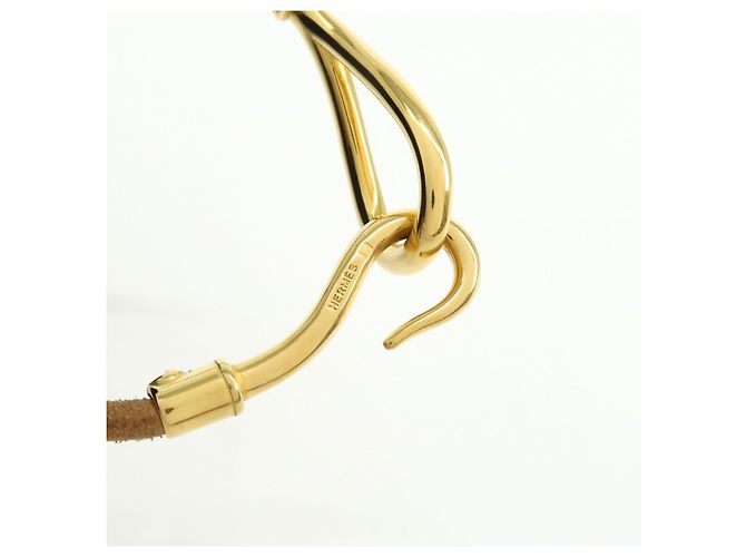 Hermès Bracciale in pelle HERMES Jumbo Choker Marrone Oro - vista 9