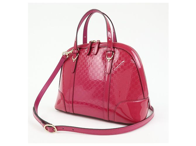 GUCCI Gucci Nice Microguccissima Patent Leather 2Way Bag Pink 309617 - vista 3