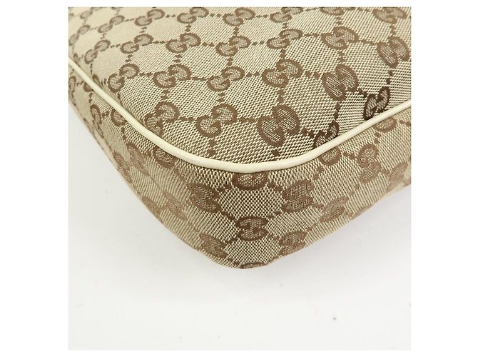 Borsa a tracolla e borsa a mano GUCCI GG Canvas Leather Beige White 153010 - vista 10