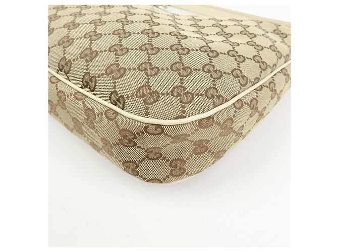 Borsa a tracolla e borsa a mano GUCCI GG Canvas Leather Beige White 153010 - vista 11
