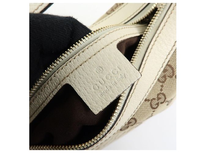 Borsa a tracolla e borsa a mano GUCCI GG Canvas Leather Beige White 153010 - vista 20