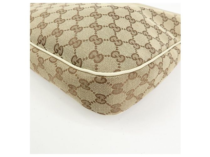 Borsa a tracolla e borsa a mano GUCCI GG Canvas Leather Beige White 153010 - vista 9