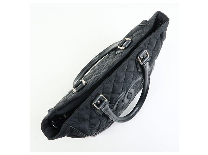CHANEL Paris New York COCO Mark Nylon Leather Tote Bag Black A33100 - vista 17