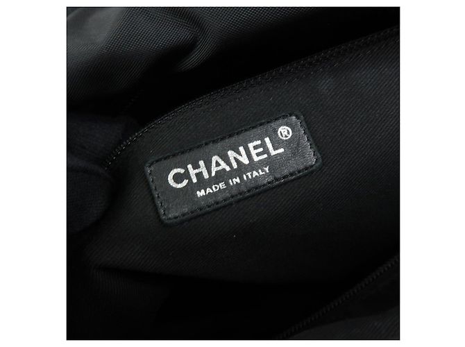 CHANEL Paris New York COCO Mark Nylon Leather Tote Bag Black A33100 - vista 22