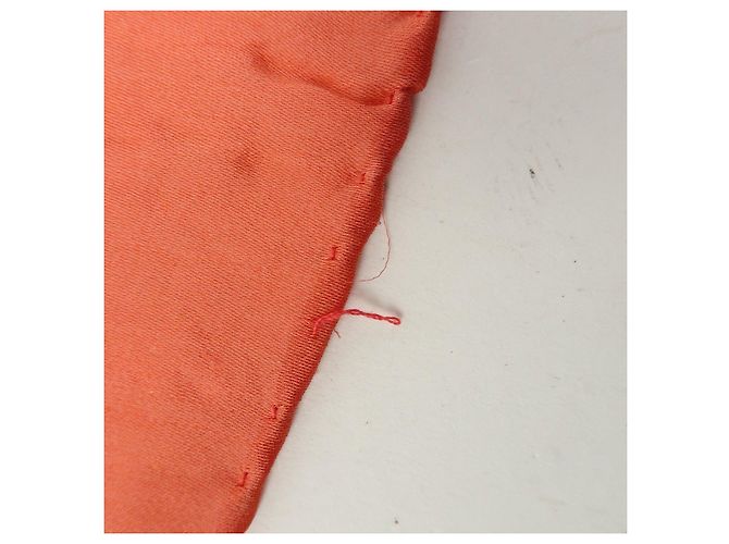 CHANEL COCO Mark Seidentuch 100% Seide Rosa Orange Weiß - Ansicht 10
