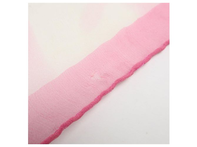 CHANEL COCO Mark Schal 100% Seide Rosa - Ansicht 12