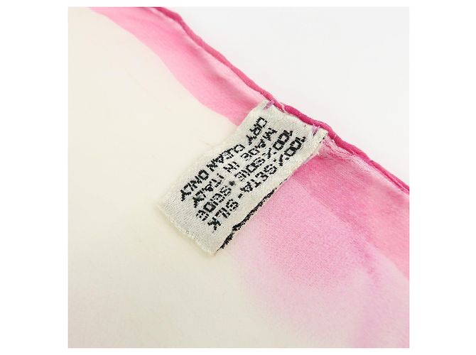 CHANEL COCO Mark Schal 100% Seide Rosa - Ansicht 14