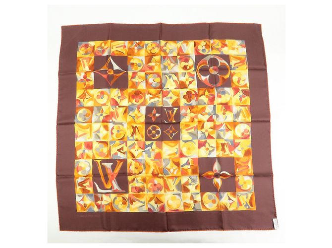 Louis Vuitton Monogram Carre Au Fil Du Temps Silk 100% Scarf M71120 - vista 2