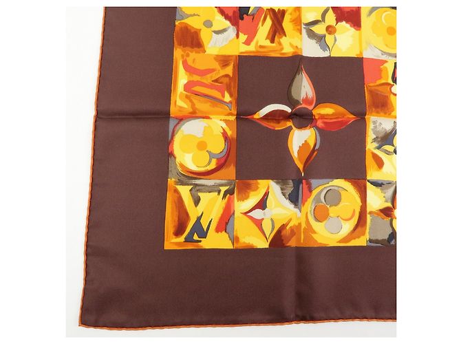 Louis Vuitton Monogram Carre Au Fil Du Temps Silk 100% Scarf M71120 - vista 5
